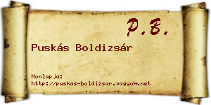 Puskás Boldizsár névjegykártya